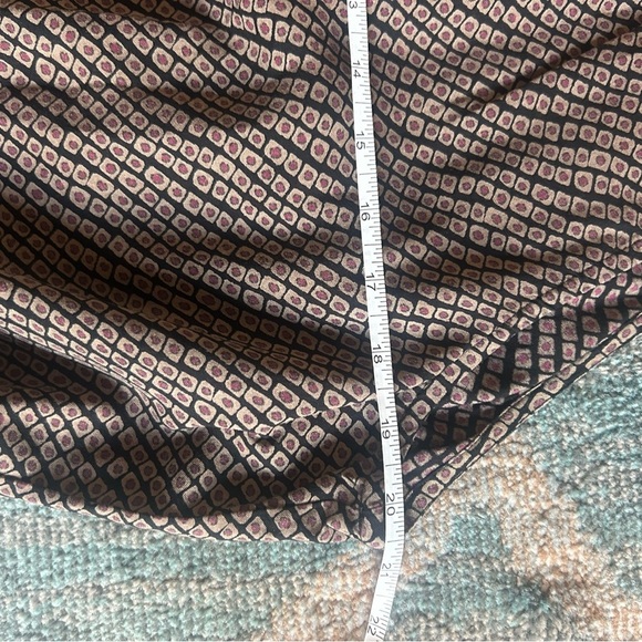 Lucky Brand Purple Black Ditsy Diamond Sleeveless Boho Pocket Dress L - Picture 9 of 10